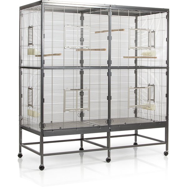Jaula Montana Paradiso 150 para pájaros - 150 x 65 x 161 cm (L x An x Al) - 2 paquetes