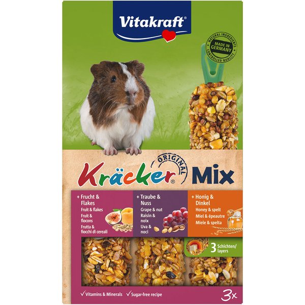 3x3 Combi (Honing, Vruchten, Noten) Vitakraft Cavia Biscuits Trio-Mix