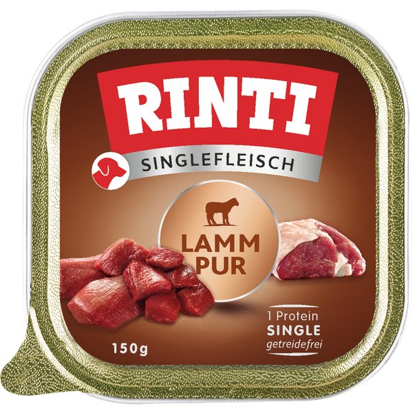 10x150g Singlefleisch Lam Puur RINTI Hondenvoer nat