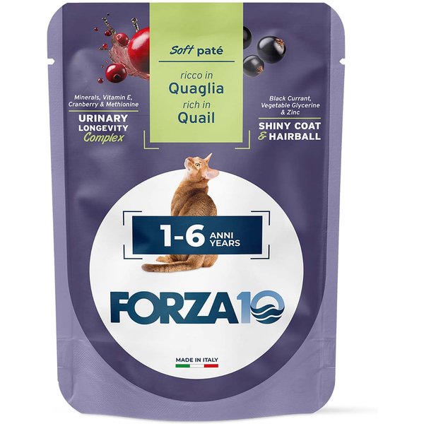 48x80g BOTANICAT FORZA10 Soft Paste Rijk aan Kwartel nat kattenvoer