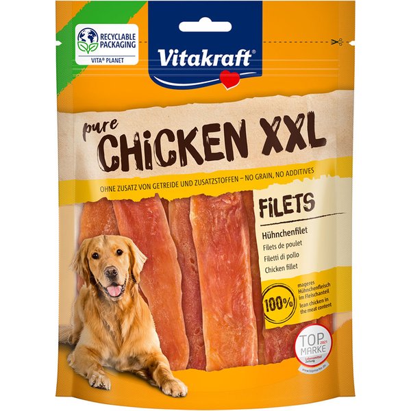 Snacks Vitakraft CHICKEN - Peito de frango XXL - Pack económico: 2 x 250 g