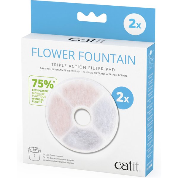 Triple Action Filterset Frameloos voor Catit 2.0 Flower Fountain Drinkfontein