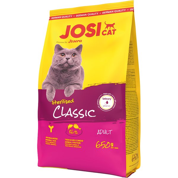 JosiCat Sterilised Classic com salmão - 2 x 650 g