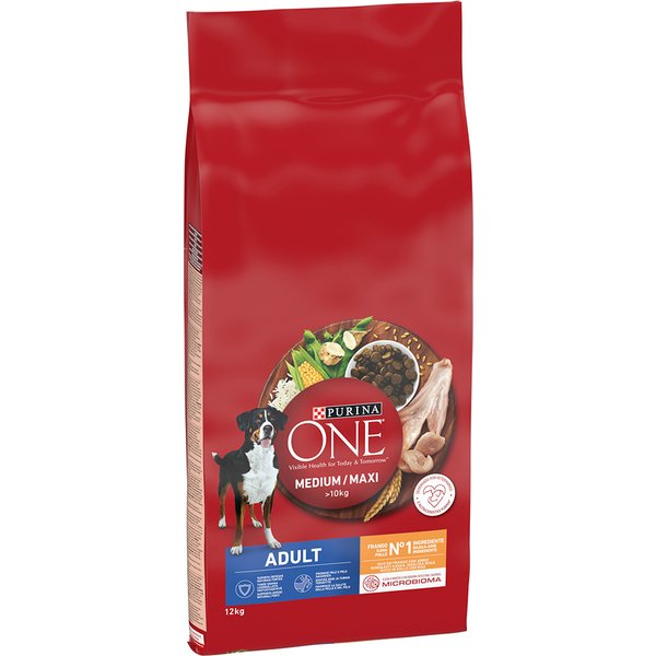 12kg Medium/Maxi Adult Kip Purina ONE Hondenvoer