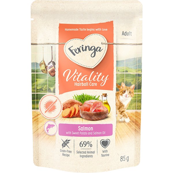 Feringa Vitality Hairball Care - Pack Ahorro - Salmón 24 x 85 g