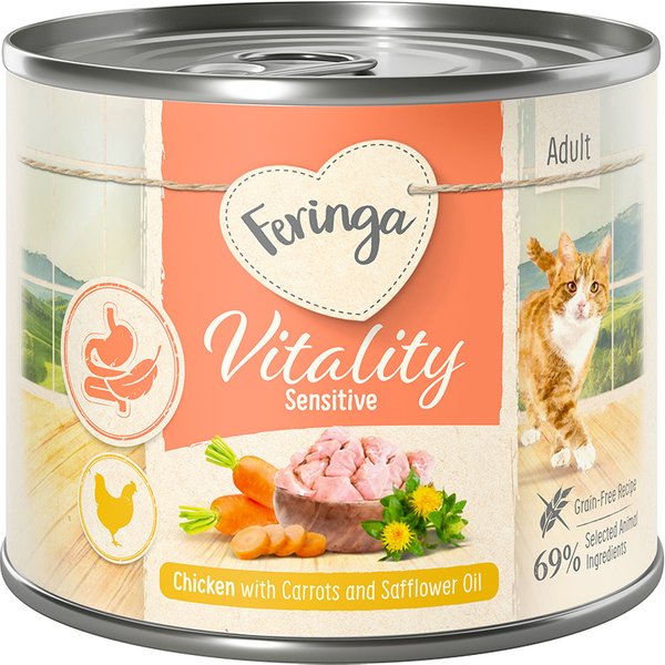 12x200g Feringa Vitality Sensitive Kip natvoer voor katten