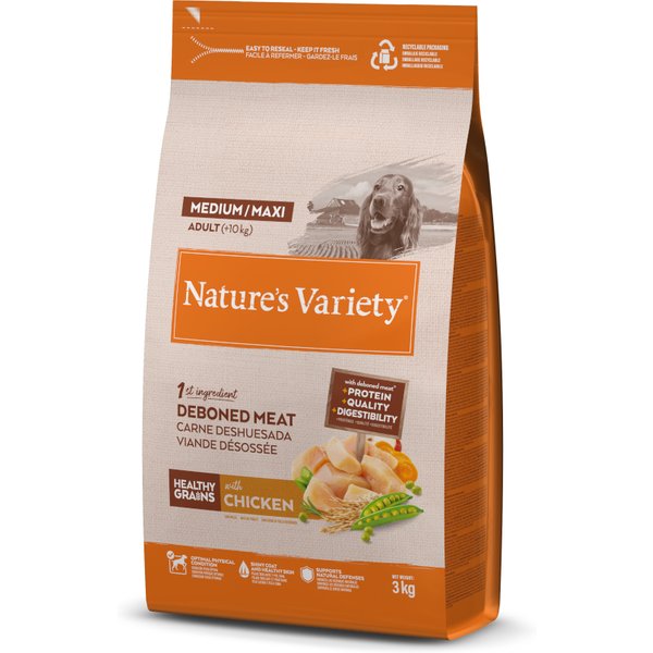 Nature's Variety Healthy Grains Adult Medium/Maxi pollo - 3 kg