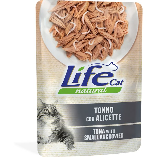 Life Cat Natural Adult 12 x 70 g - Pack económico - Atum com anchovas