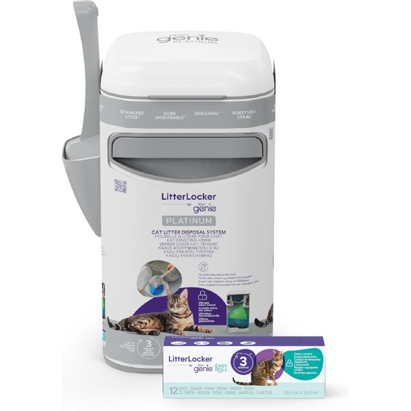 LitterLocker by Litter Genie® Platinum Afvalemmer voor kattenbakvulling LitterLocker® Platinum, wit (incl. één cassette) Kat