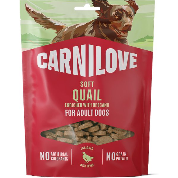 Voordeelpak: 2x 200g Carnilove Dog Soft Snack Kwartel met Oregano Hondensnacks