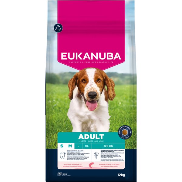 Eukanuba Premium Nutrition Adult Small & Medium Breed Salmão - 12 kg