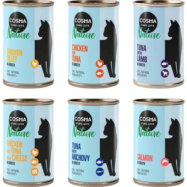 Cosma Nature - Pack de degustação misto - 6 x 140 g - Pack misto II: 6 variedades