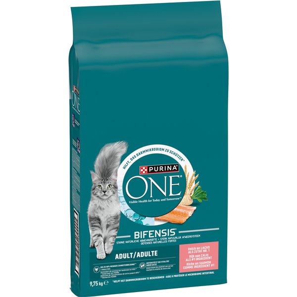 9,75kg Adult Zalm & Volkoren Granen Purina ONE Kattenvoer