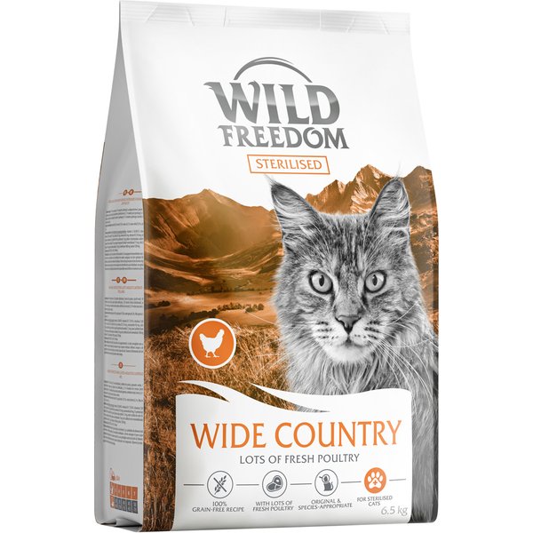 Wild Freedom Adult Wide Country Sterilised com aves - sem cereais - 6,5 kg