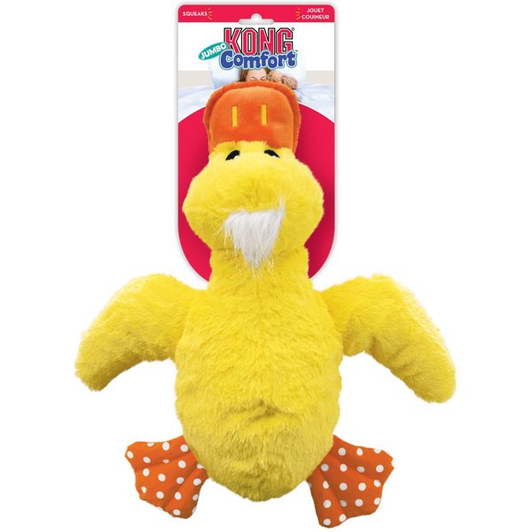 KONG Comfort Jumbo pato de brincar para cães - XL: 41 x 40 x 10 cm (C x L x A)