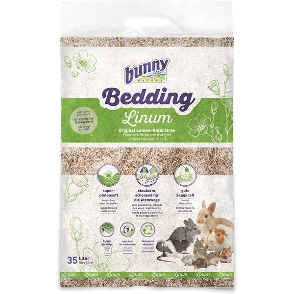 Bunny Bedding Linum substrato de linho natural - 35 l