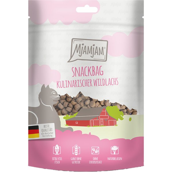 2x 125g MjAMjAM Snackbag Culinaire Wilde Zalm Kattensnacks