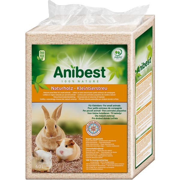 Anibest granulado para pequenos animais - 60 l (3,2 kg)