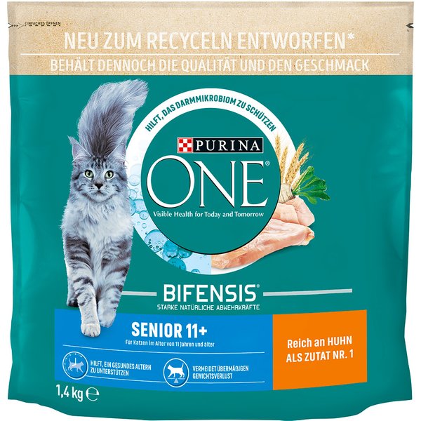 2x 1,4kg Purina ONE Senior 11+ droogvoer voor katten