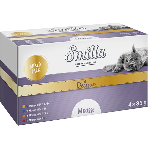 12x85g Smilla Deluxe Mousse Mixpakket Katten Natvoer