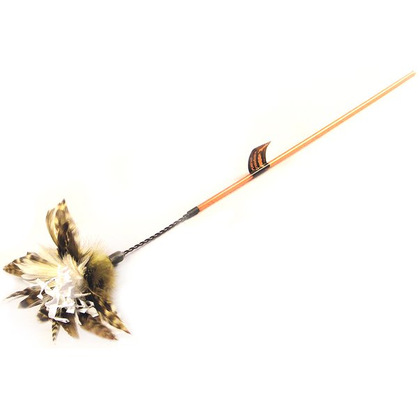 Cana com penas Crinkle Dancer para gatos - 70 cm (aproximadamente)