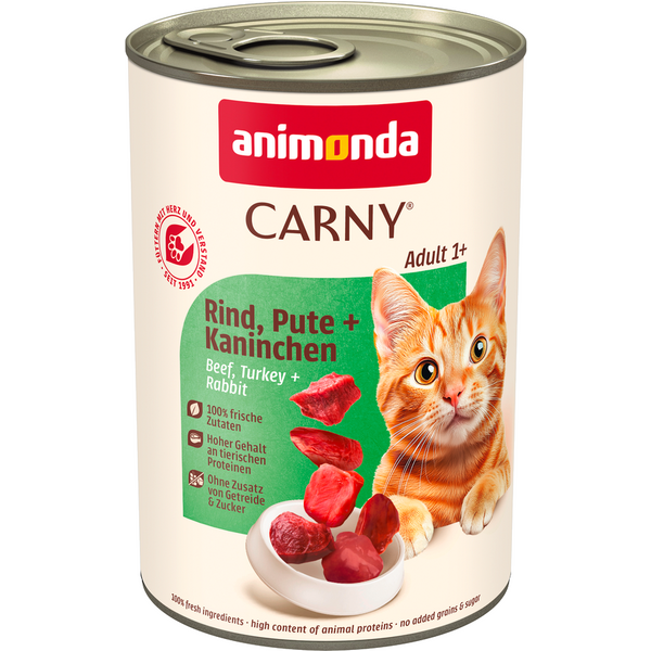12x400g Adult Rund, Kalkoen & Konijn animonda Carny Kattenvoer