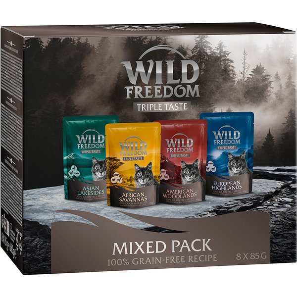 Wild Freedom Triple Taste Pouches 8 x 85 g - Pack misto (4 variedades)