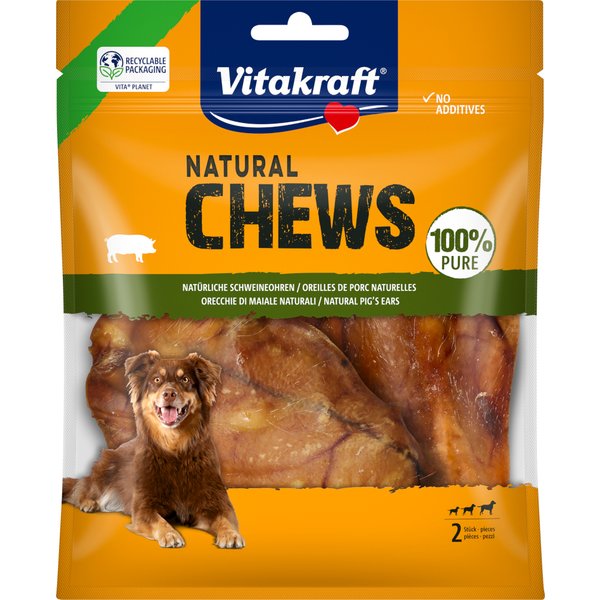 Vitakraft Natural Chews Orelhas de porco naturais - 2 unidades (44 g)