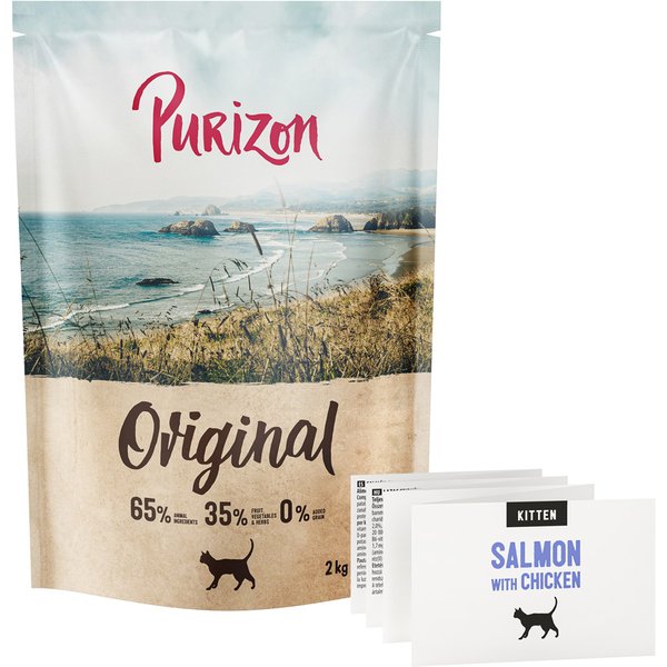 Purizon Kitten com salmão e frango, sem cereais - NOVO: 2 kg