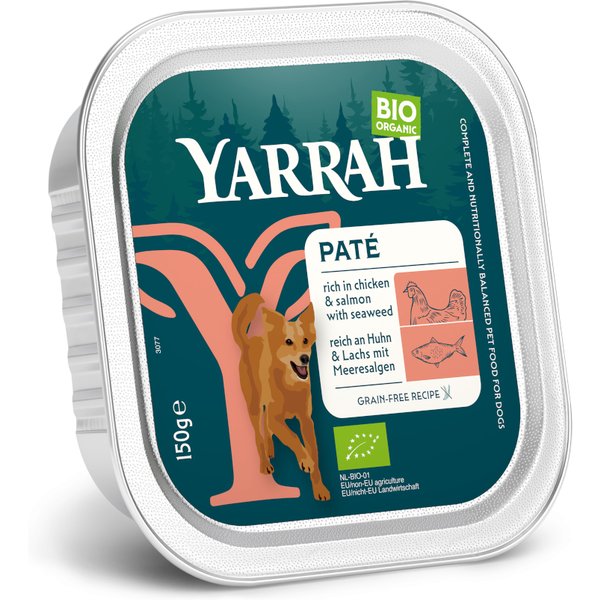 Yarrah Bio Patê 12 x 150 g - Bio Frango com Bio Salmão e Bio algas marinhas