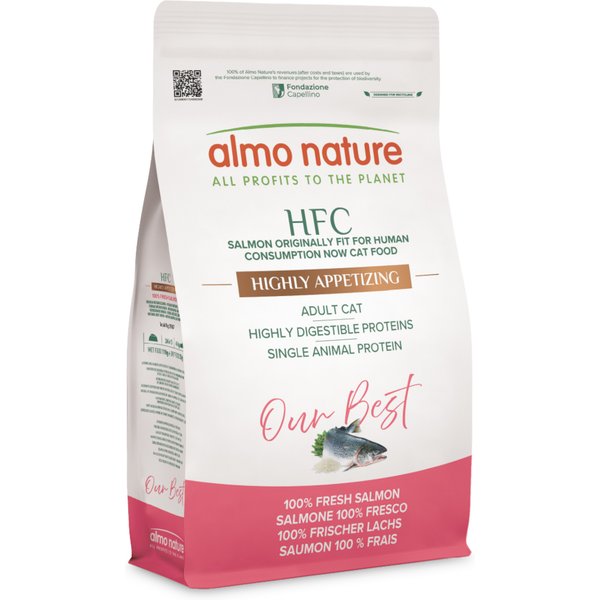 Dubbelpak: 2x 1,2kg Almo Nature HFC Our Best Highly Appetising Salmon droogvoer voor katten