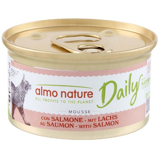 24x85g Mousse met Zalm Almo Nature Daily Menu Kattenvoer