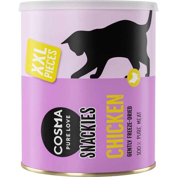 Cosma Snackies XXL Maxi Tubo snacks para gatos - Pack Ahorro - 3 x Pollo (600 g)