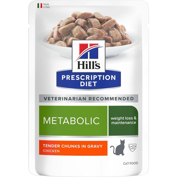 12x85g Metabolic Feline Pouches Chicken Hill's Prescription Diet Kattenvoer