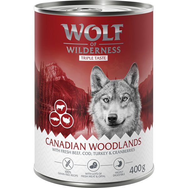 6x400g The Taste Of Canada Wolf of Wilderness Hondenvoer