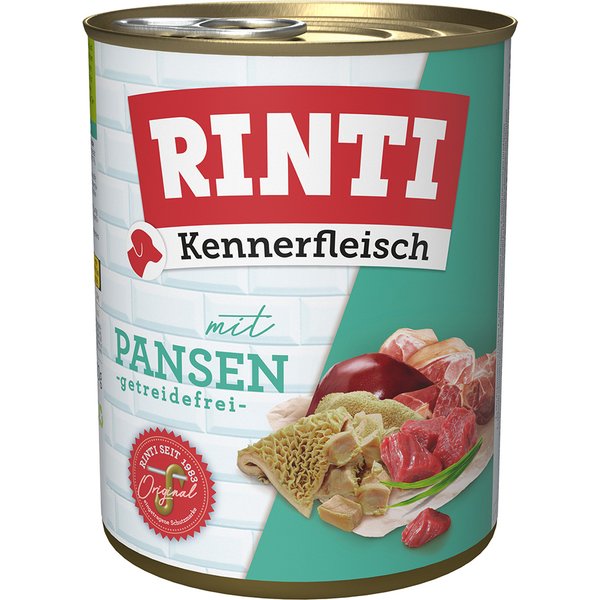6x800g "Kennerfleisch" Pens RINTI Hondenvoer