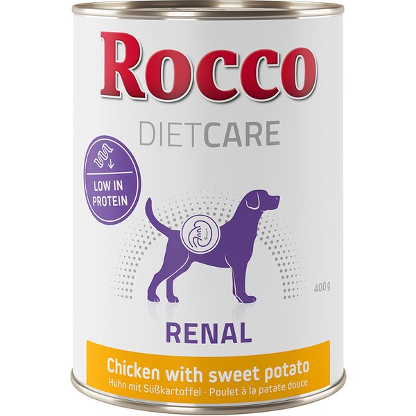 24x400g Renal Kip met Zoete Aardappel Rocco Diet Care Hondenvoer