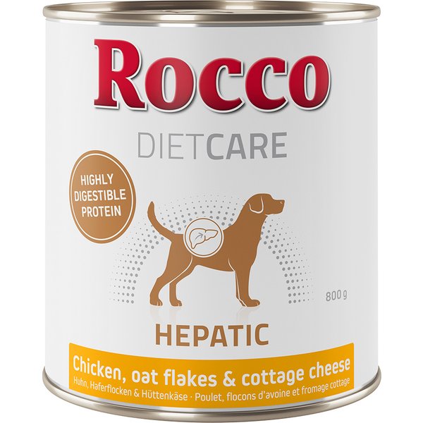 Rocco Diet Care Hepatic Frango, flocos de aveia e requeijão 800 g - 6 x 800 g