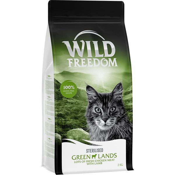 Wild Freedom Adult "Green Lands" Sterilised Lam – Graanvrij Kattenvoer - 2 kg