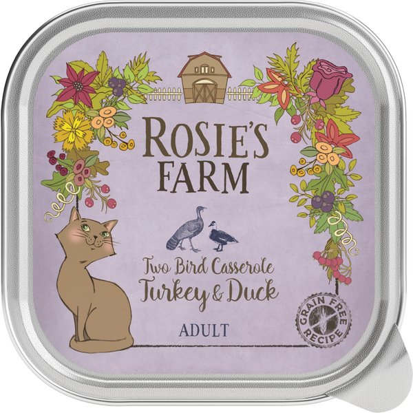 Rosie's Farm Adult 16 x 100 g para gatos - Pavo y pato