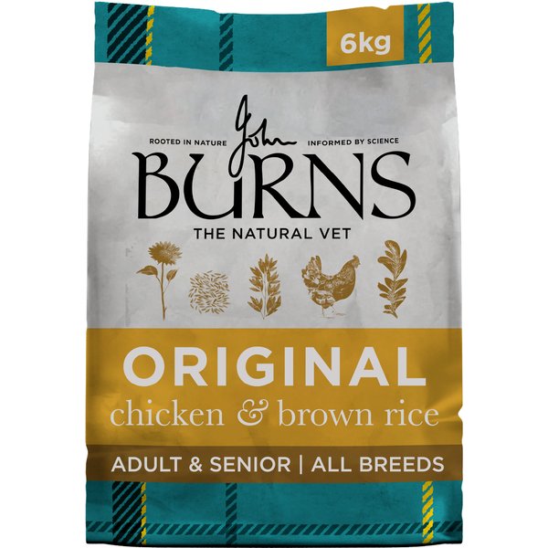 6kg Adult/Senior Original Kip & Bruine Rijst Burns Hondenvoer