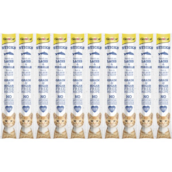 30 Stuks GimCat Sticks Zalm en Forel Kattensnacks