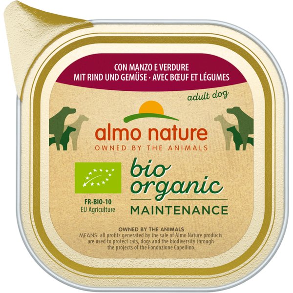 Almo Nature BioOrganic Maintenance 6 x 100 g - Vaca e vegetais bio