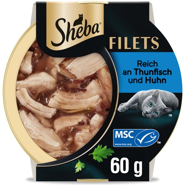 Sheba Filets 16 x 60 g - Pollo con atún