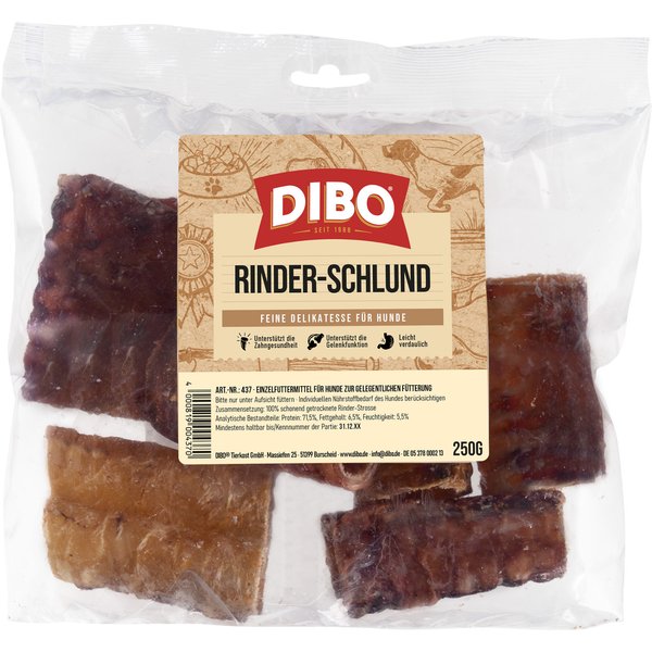 4x250g Dibo Premium Runderluchtpijp Hondensnacks