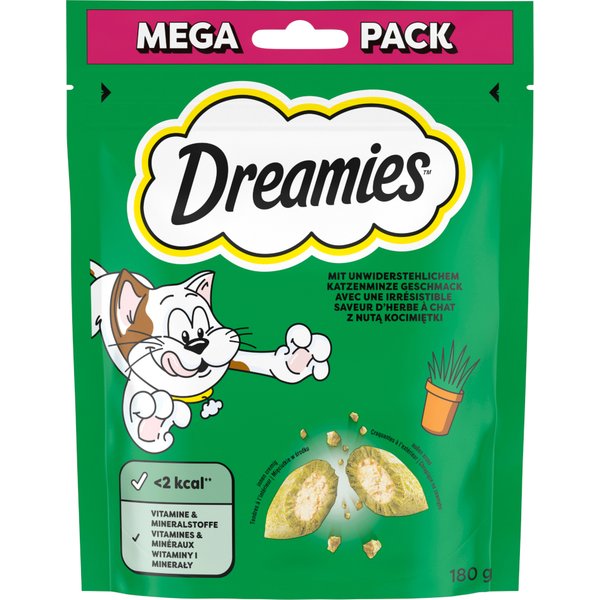 Dreamies Mega Pack - Pack económico: erva-gateira (3 x 180 g)
