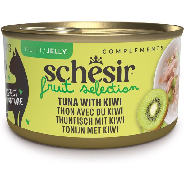 12x75g Schesir Cat Fruit Selection tonijn en kiwi in gelei natvoer voor katten