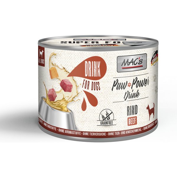 MAC's Dog Paw Power Drink 6 x 185 g - Vaca