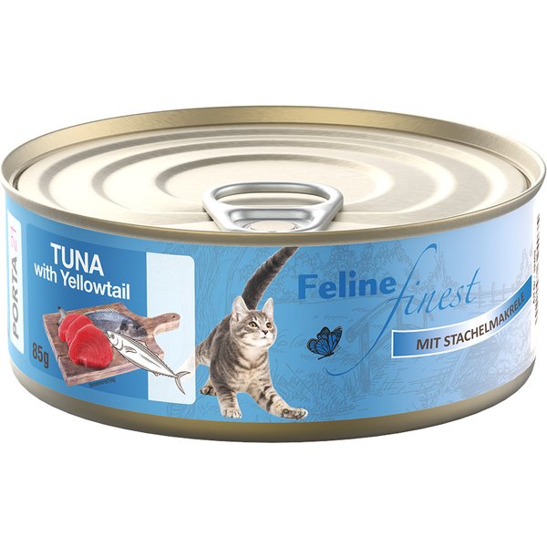 6x85g Feline Finest Tonijn met Stekelmakreel Nat Kattenvoer