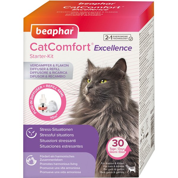 beaphar CatComfort® difusor antiestrés para gatos - Kit de inicio (Vaporizador + Petaca 48 ml)